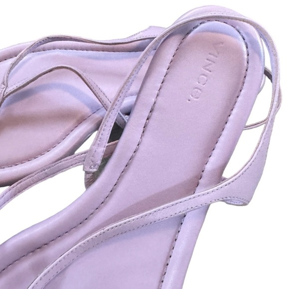 Vince Deana Leather Strappy Sandal Lilac 8.5 Purple Flip Flops - Picture 6 of 8